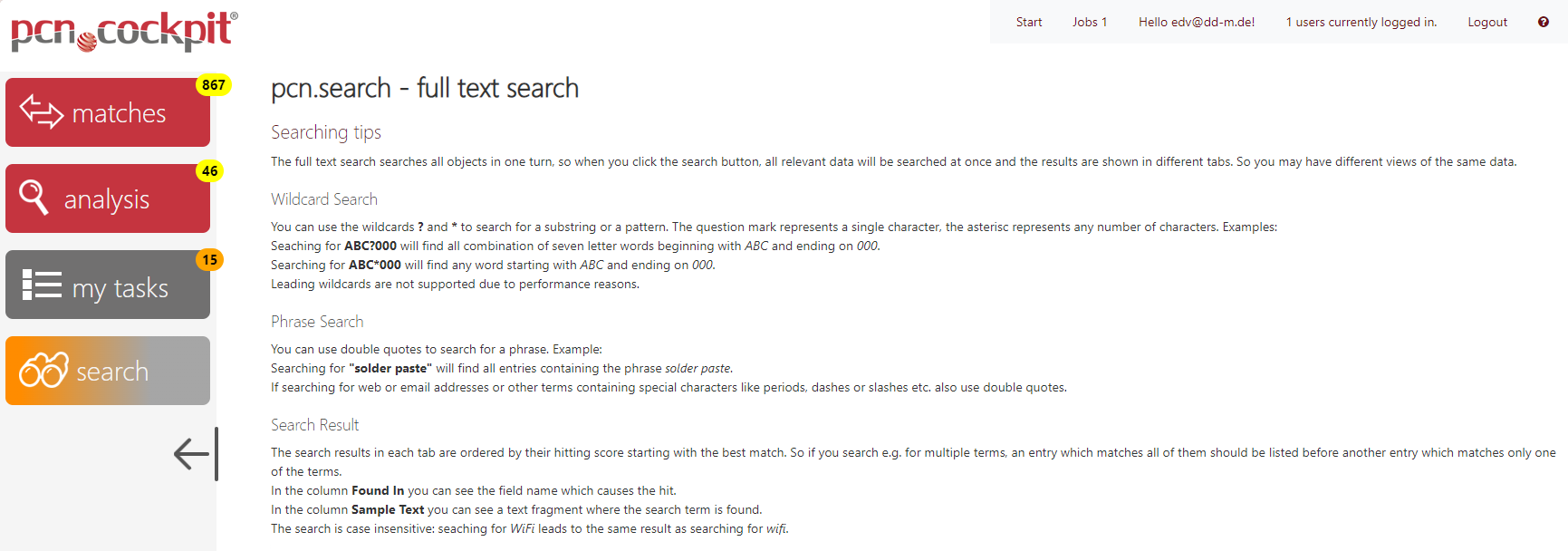 Search-tips